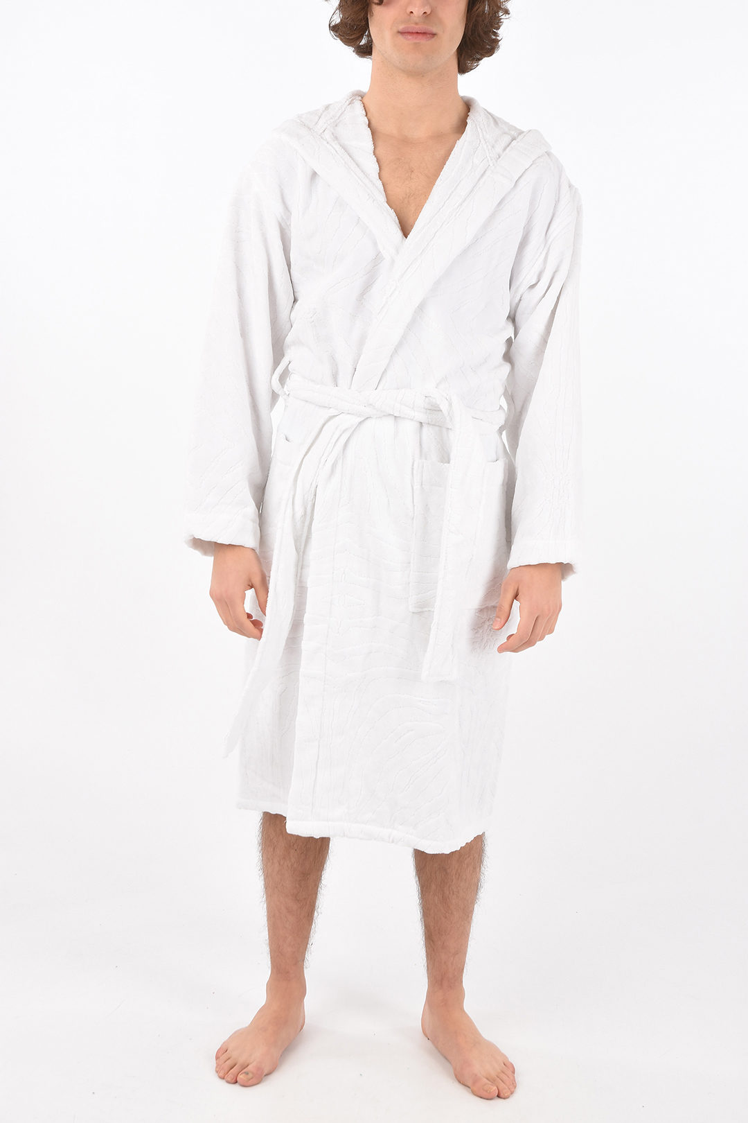 Details about   Roberto Cavalli sponge bathrobe with hood ZEB unisex blue 
