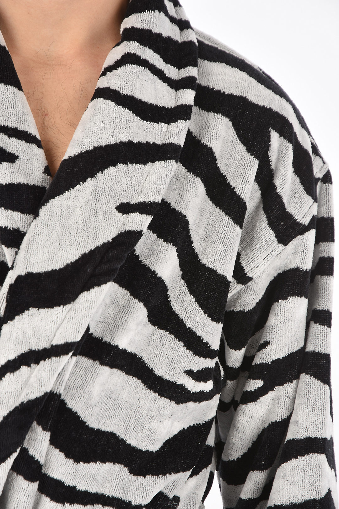 Details about   Roberto Cavalli bathrobe ZEBRONA pure cotton white 
