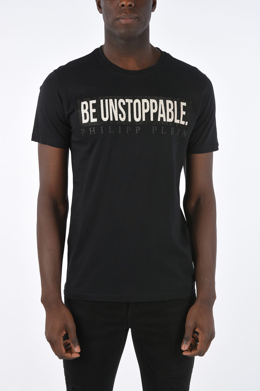 PHILIPP PLEIN カレッシ ラウントネック SS Tシャツ 【関税込】 T-shirt Round Neck SS Coursive | Philipp Plein