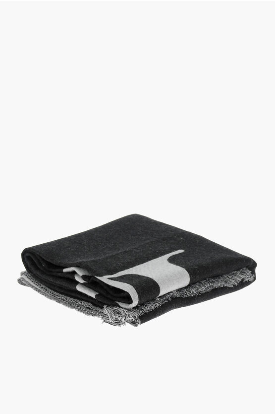 Shop Dior Homme Erl Fringed Wool Blanket