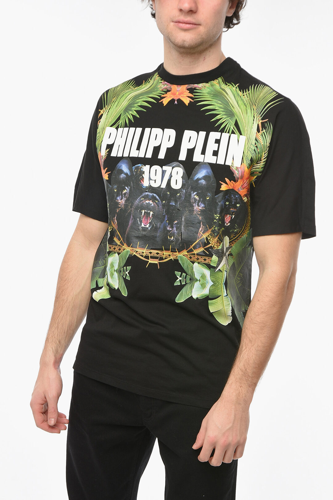 thuis Nacht applaus Philipp Plein HOMME EST.1978 LIMITED EDITION Crew-neck T-shirt with  Contrasting Lettering men - Glamood Outlet
