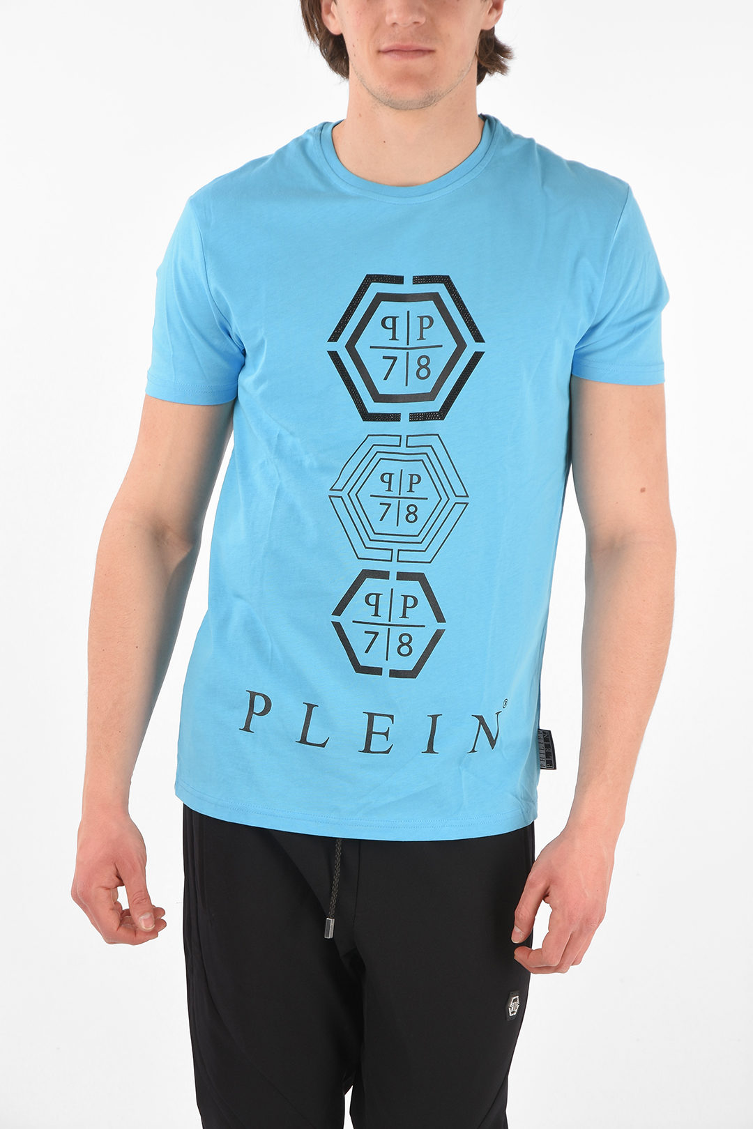Philipp Plein HOMME EST.1978 solid color HEXAGONAL crew-neck Philipp Plein HOMME EST.1978 solid color HEXAGONAL crew-neck