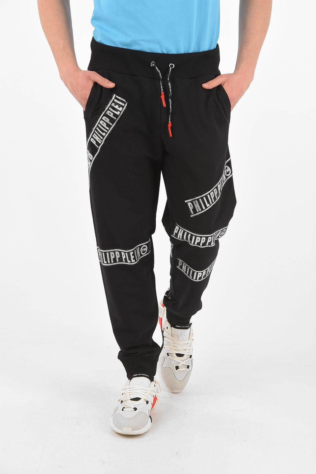 Philipp Plein HOMME rhinestone embellished jogger pants men - Glamood Outlet