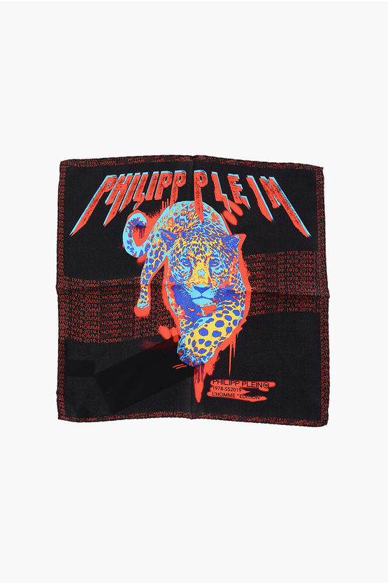 Philipp Plein HOMME silk JUNGLE pocket square men Glamood Outlet