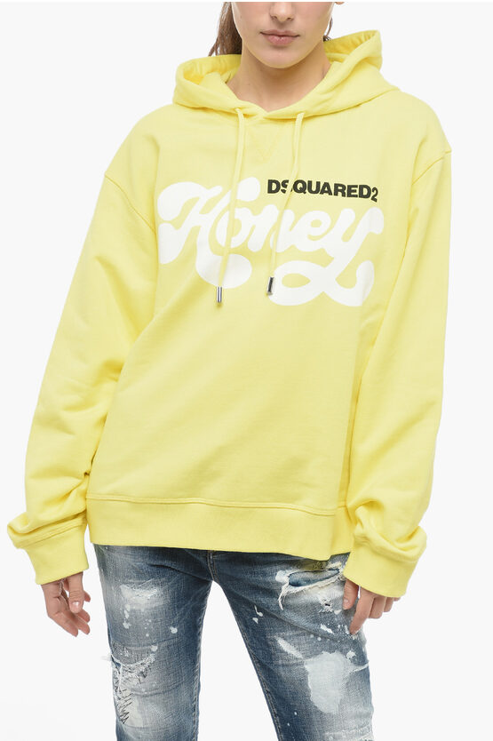 Dsquared2 Honey Printed Cotton Hoodie In Multi