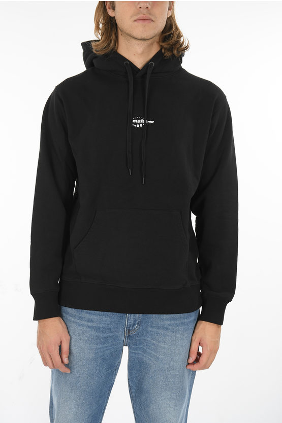 Msftsrep Hooded Astrosquiggle Swetshirt With Lettering Logo In Black