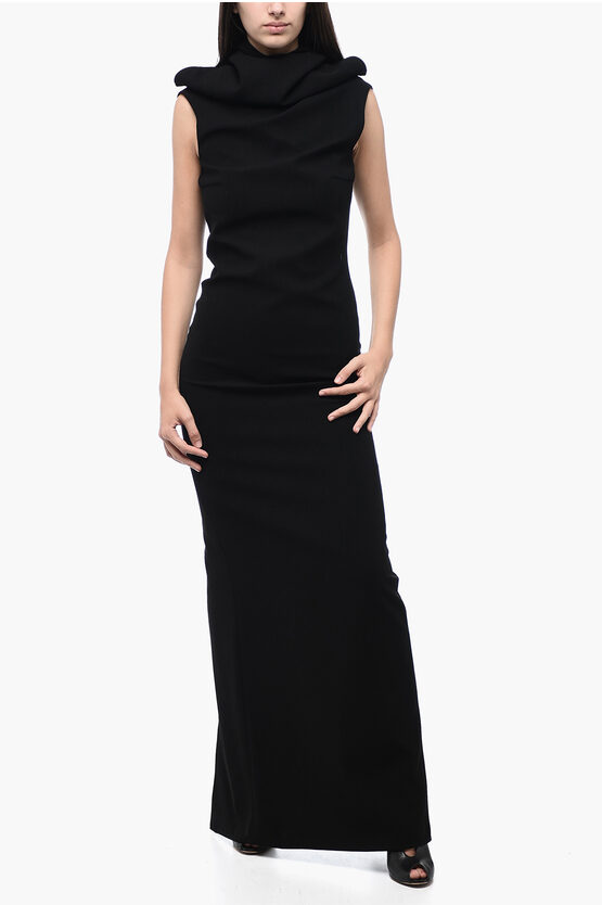 Shop Monot Hooded Bare Back Sheath Dress With Back Split