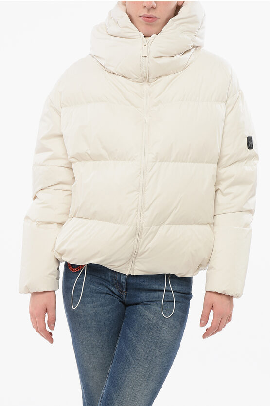 Bacon Hooded Cloud Down Jacket With Front Zip