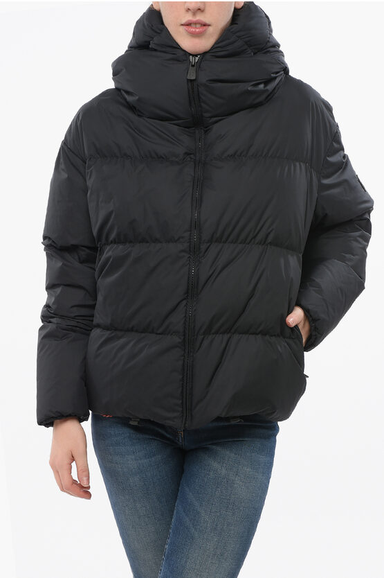 Bacon Hooded Cloud Down Jacket With Front Zip