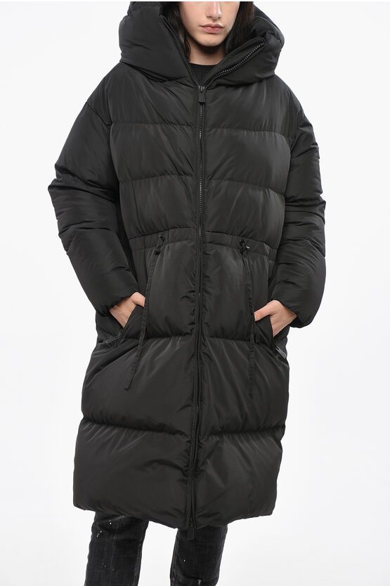 Bacon Hooded Cloud105 Long Down Jacket With Adjustable Drawstring Grösse S In Black