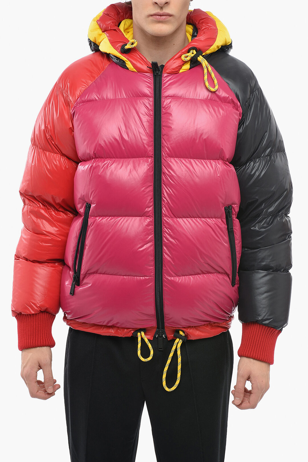 Hooded color deals block jacket