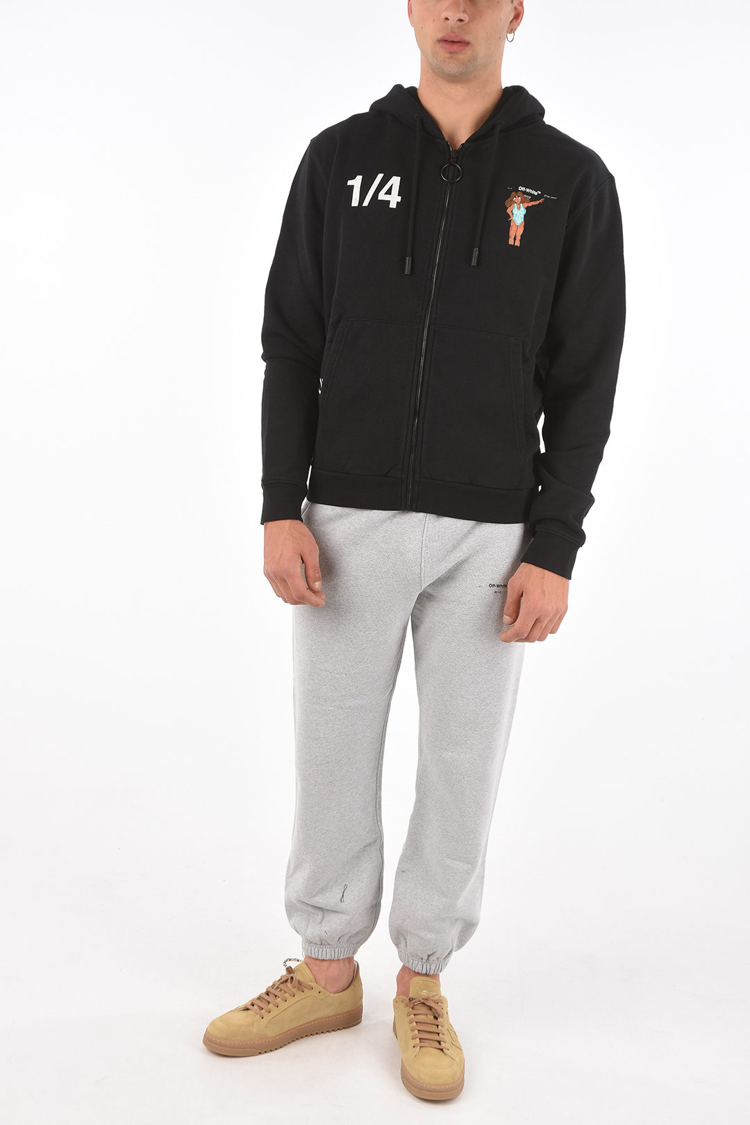 hooded DONDI sweatshirt with zip closure