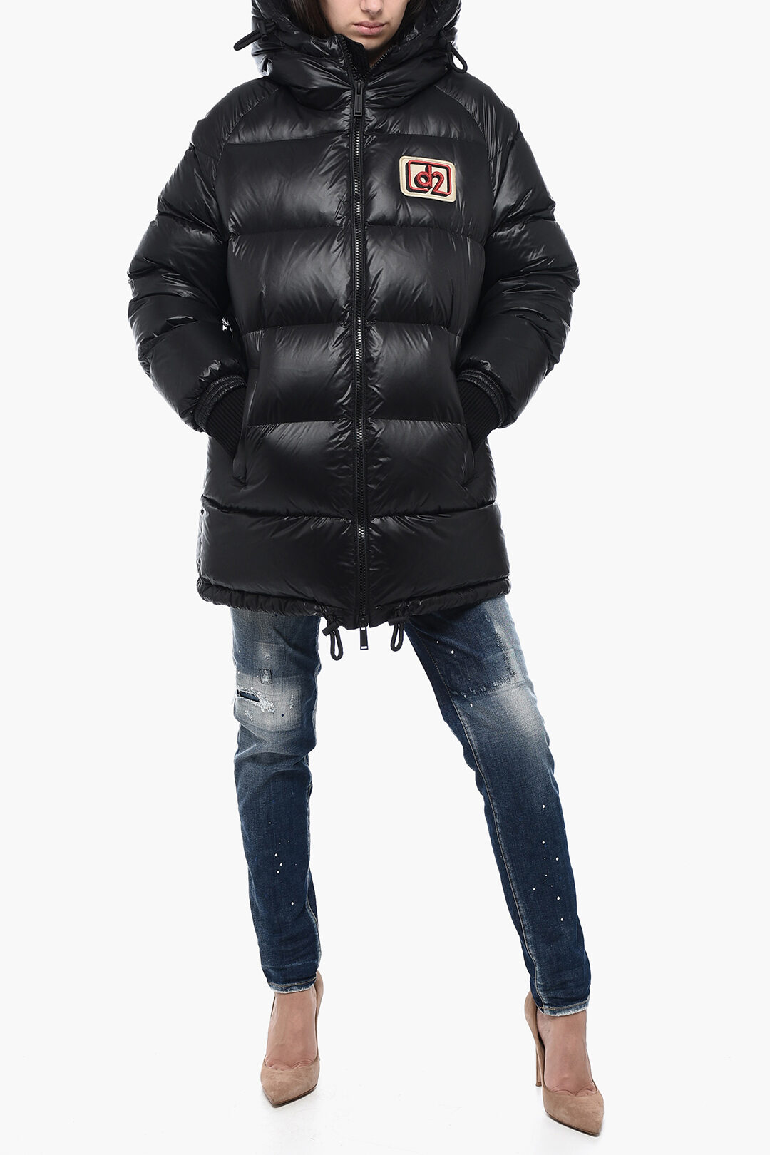 Dsquared2 logo down jacket best sale