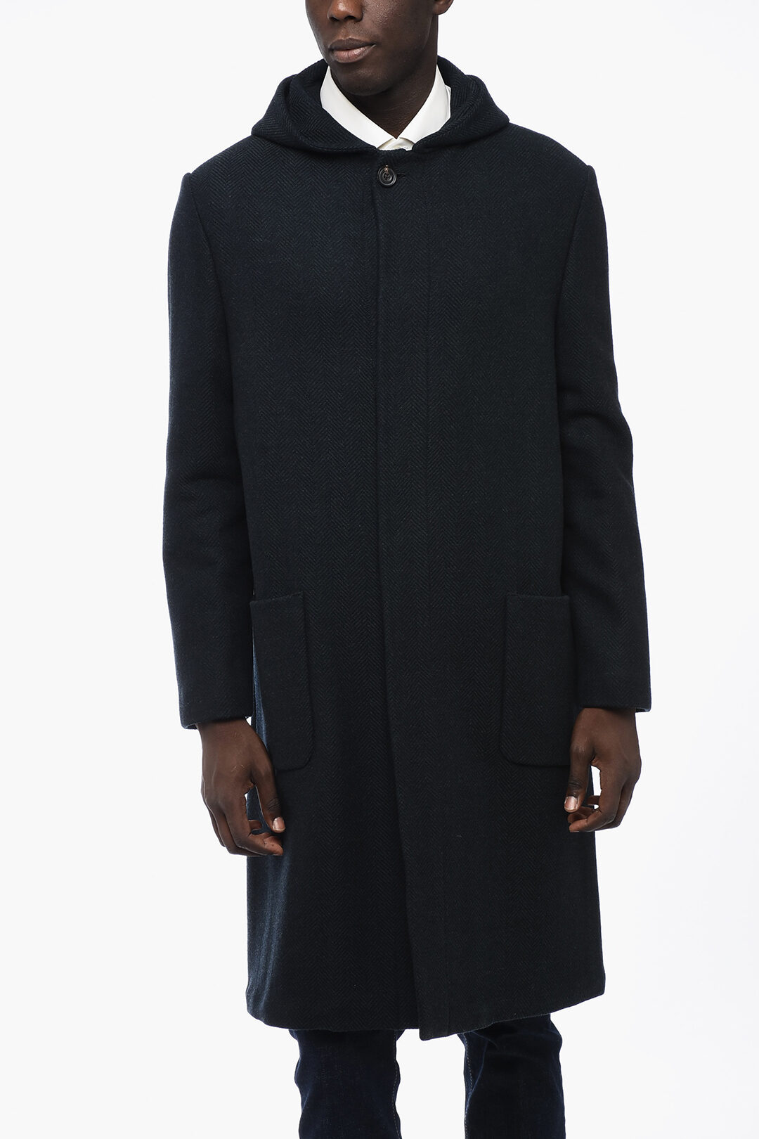 Corneliani Hooded Halflined Tweed Wool Coat men Glamood Outlet