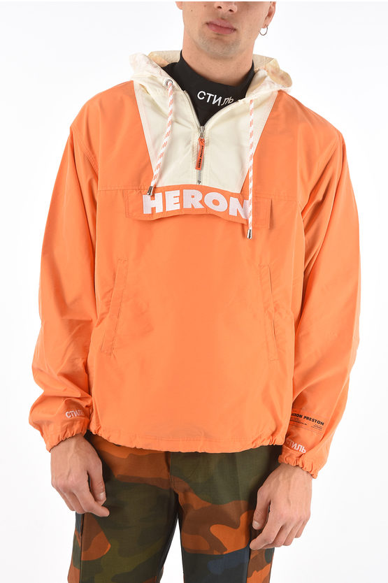 Hooded HERON Windbreaker with Maxi Front Pocket