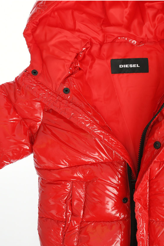 diesel red puffer jacket