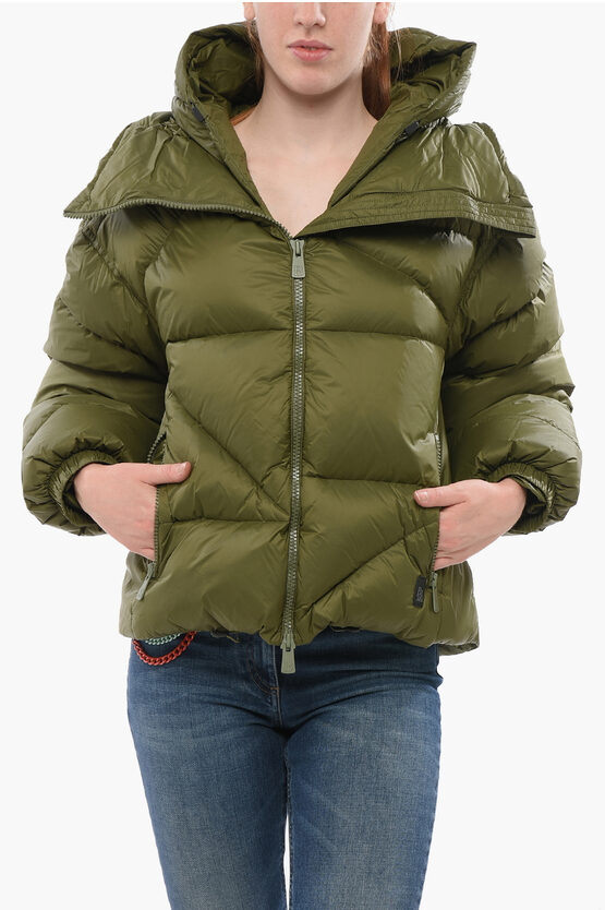 Bacon Hooded New Double Down Jacket With Front Zip