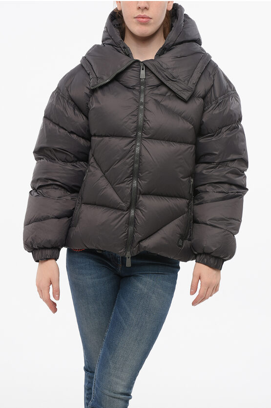 Bacon Hooded New Double Down Jacket With Front Zip