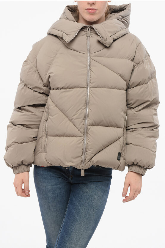 Bacon Hooded New Double Down Jacket With Front Zip