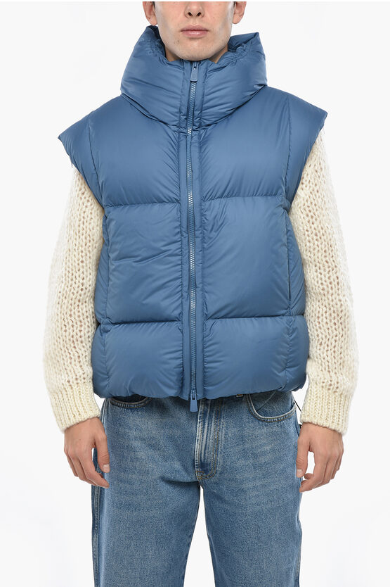 Bacon Hooded Oak Down Vest In Blue