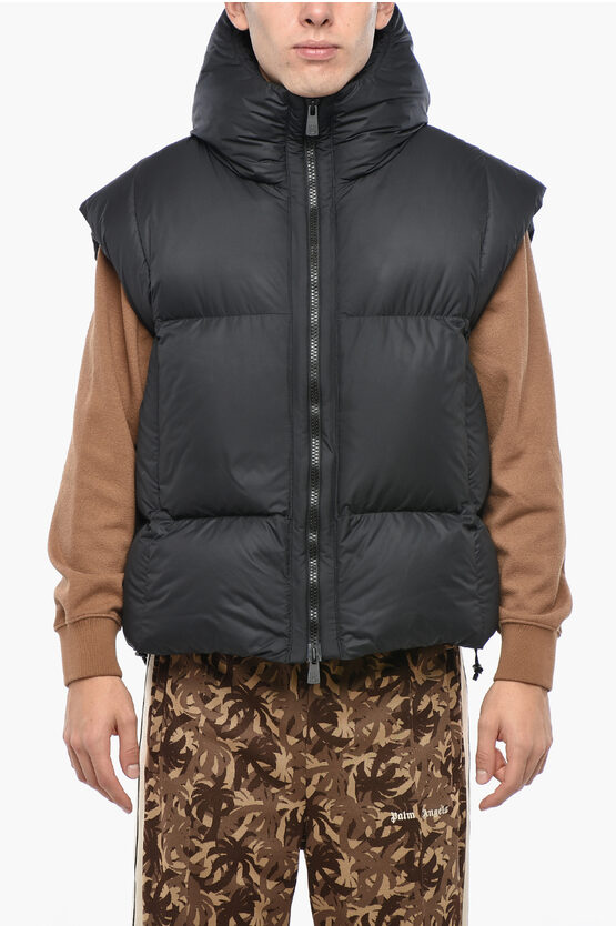 Bacon Hooded Oak Down Vest In Black