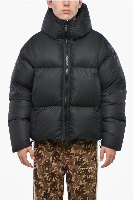 Bacon Hooded Oak Zip-up Down Jacket In Black