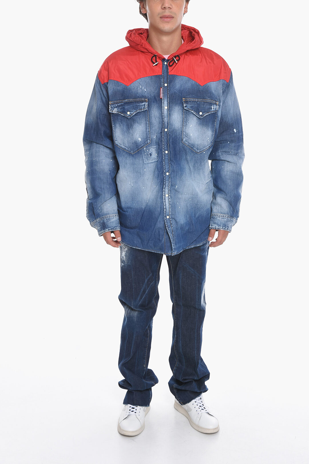 Dsquared2 padded denim clearance jacket