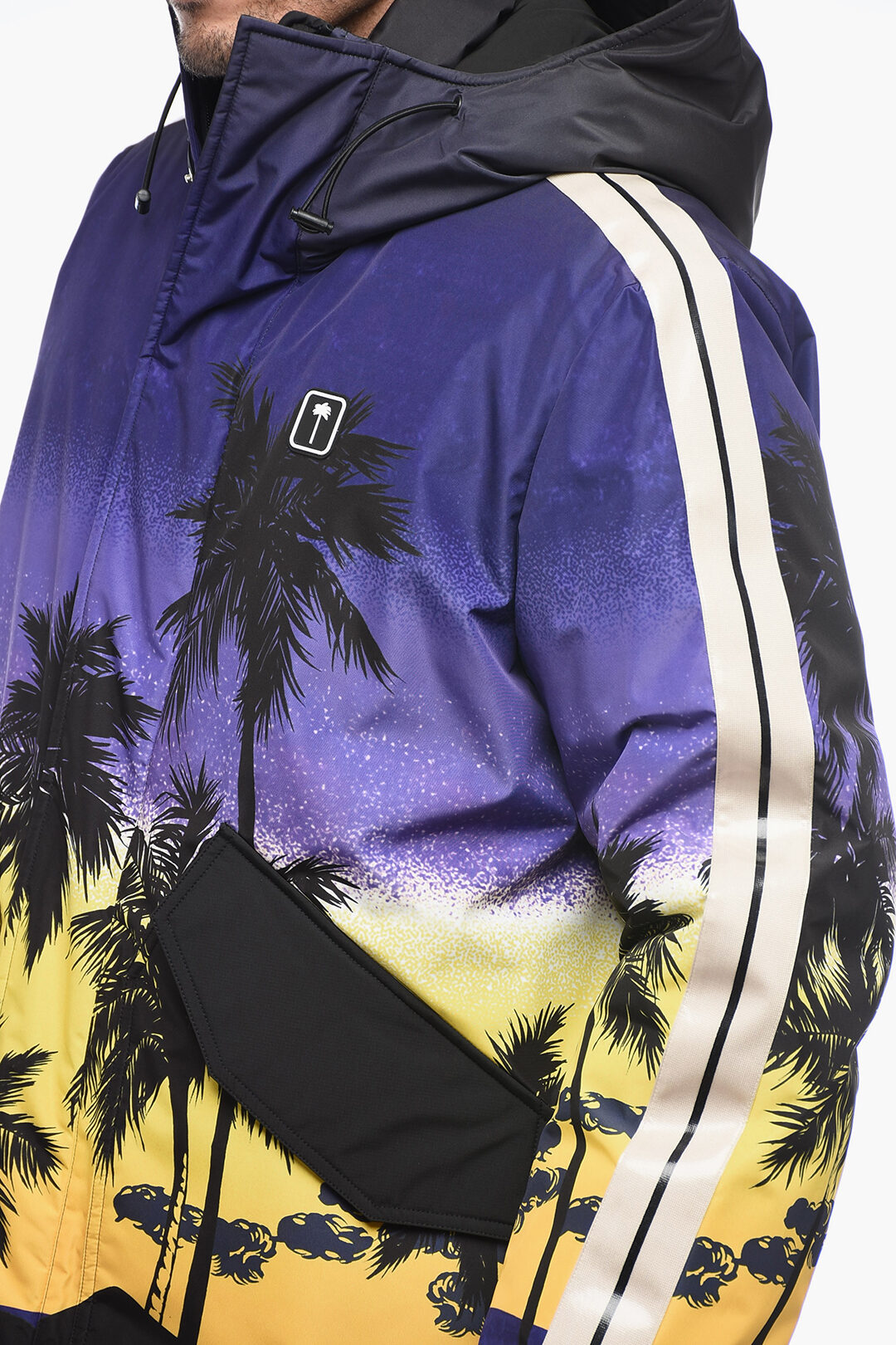 ジャケット Palm Angels Printed polyester Palm ski jacket Palm Angels Palms Padded Ski Jacket | Black | FARFETCH