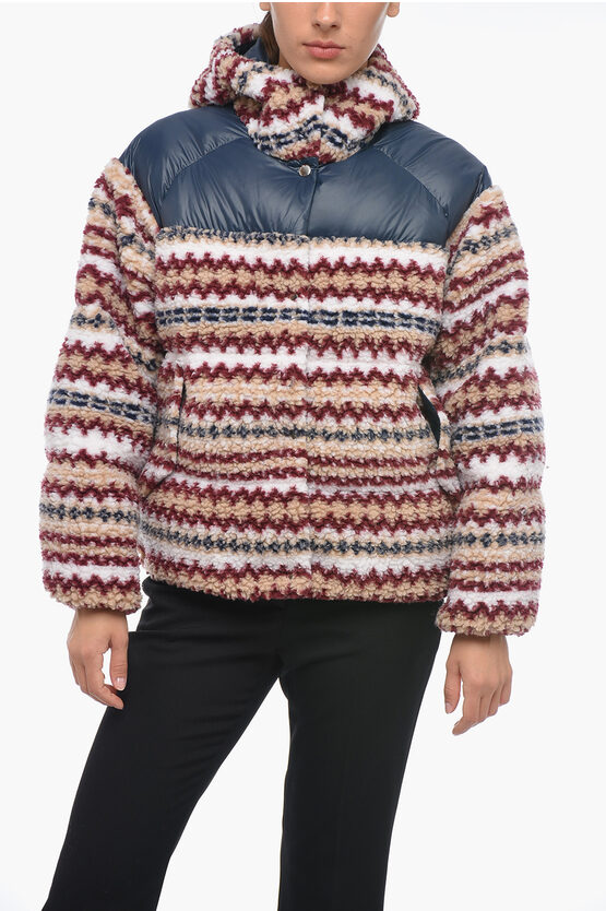 Shop Rag & Bone Hooded Printed Joelle Sherpa Puffer Jacket