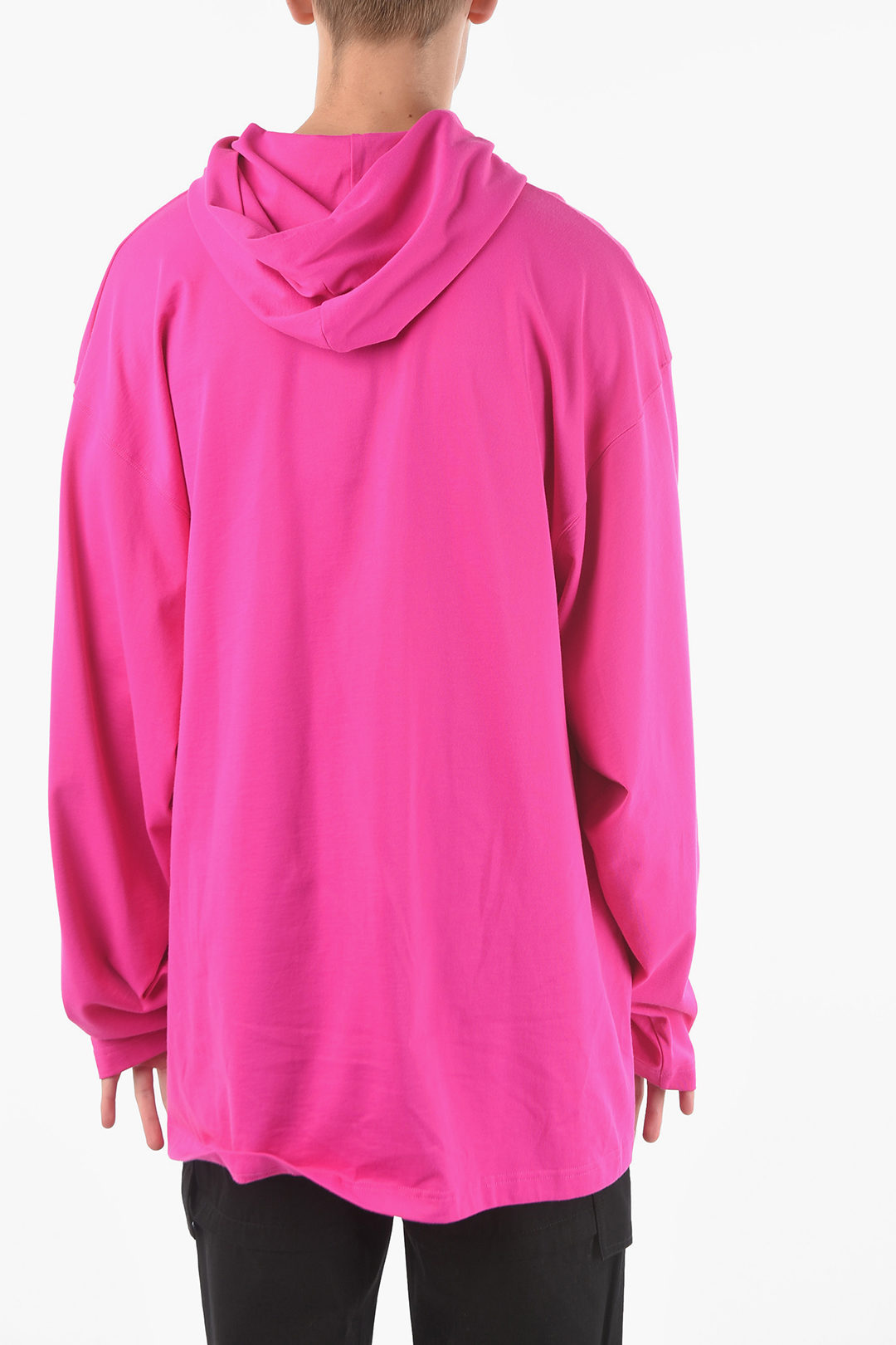 Balenciaga Hooded Printed Oversize Long Sleeved T-shirt men Balenciaga Hooded Printed Oversize Long Sleeved T-shirt men