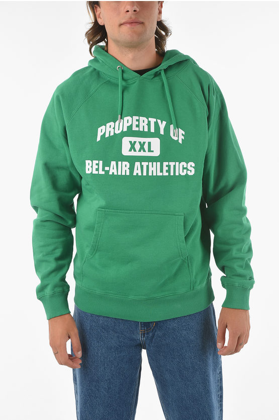 Shop Bel-air Athletics Hooded Property Sweatshirt With Contrasting Lettering Print
