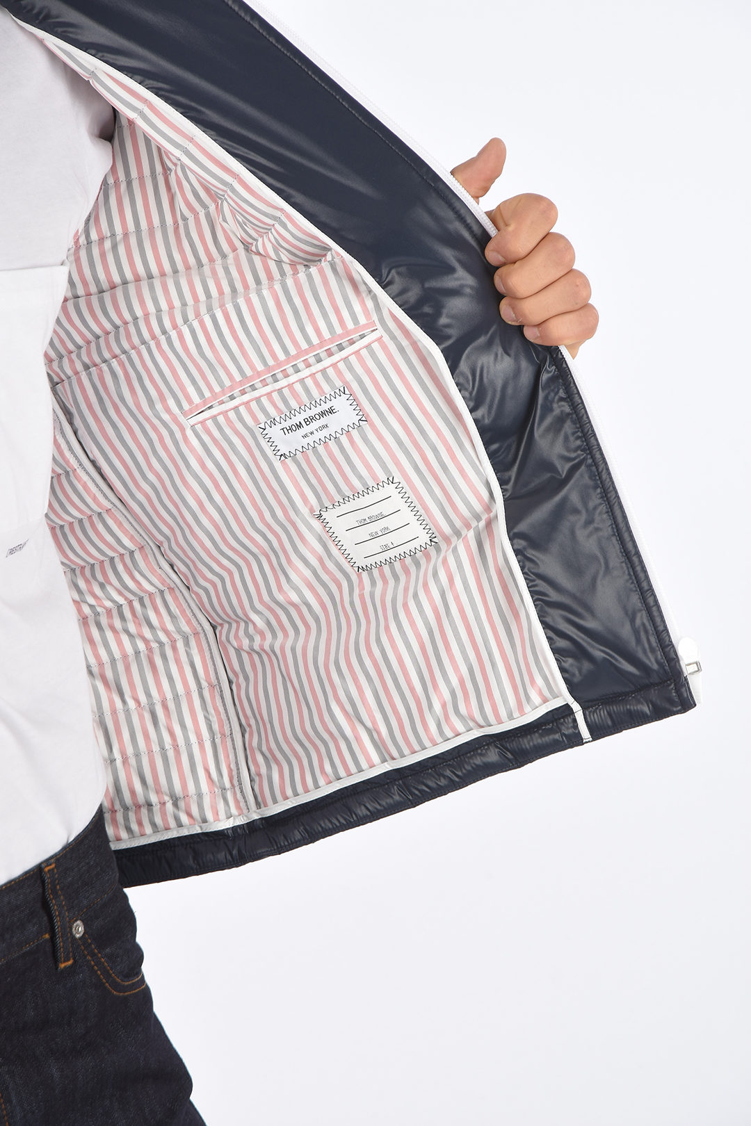 Thom Browne hooded quilted down jacket men - Glamood Outlet