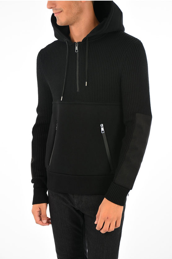 Neil Barrett Hooded Sweatshirt In Black