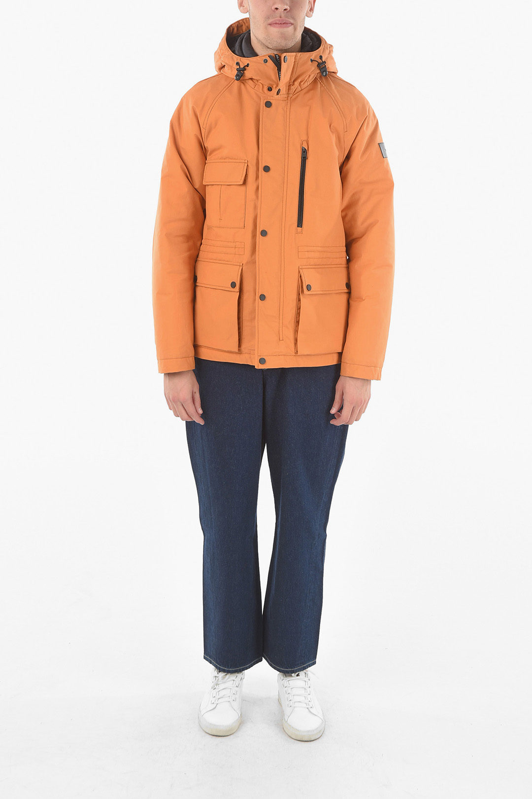 Hooded drawstring utility jacket best sale