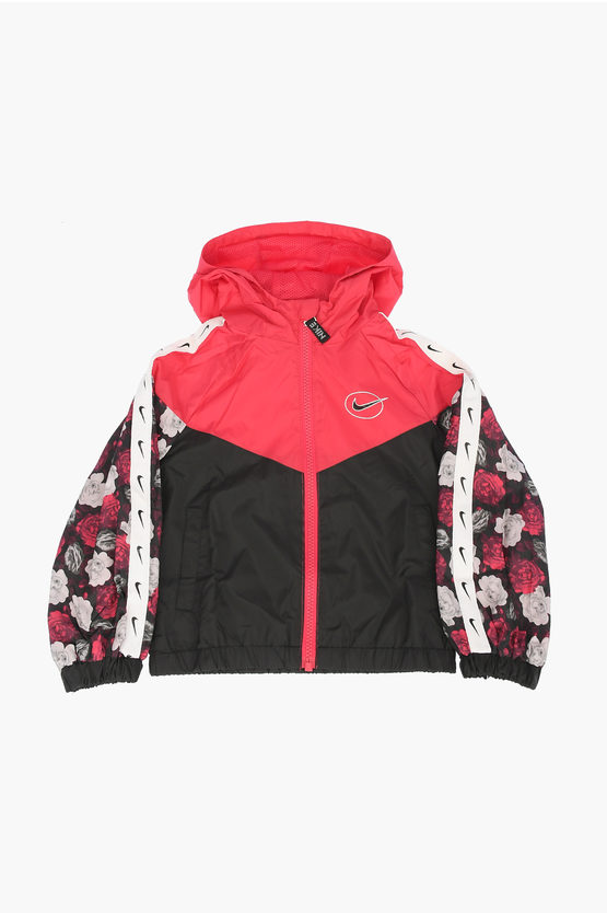 Nike Hooded Windbreaker Jacket In Red