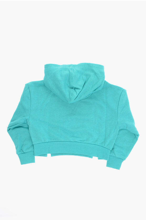 Hoodie aus gebürsteter Baumwolle mit Frontprint