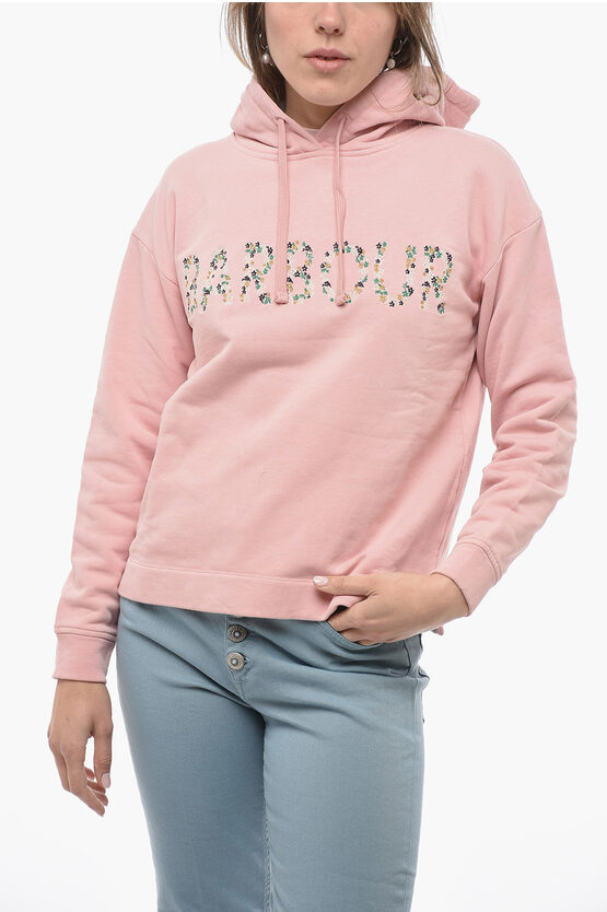 Shop Barbour Hoodie Greenwell With Floral- Logo