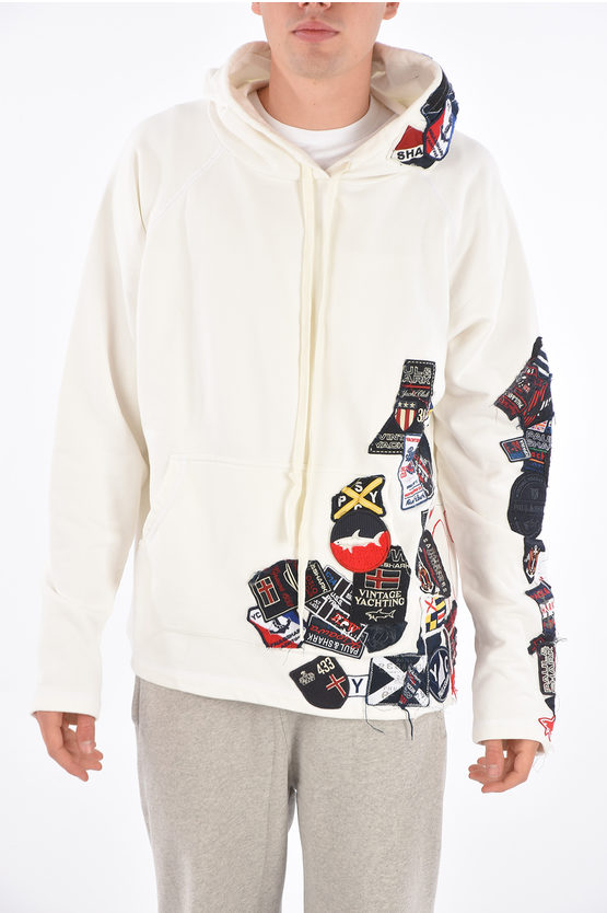 Paul Shark hoodie oversize sweatshirt with Patch herren