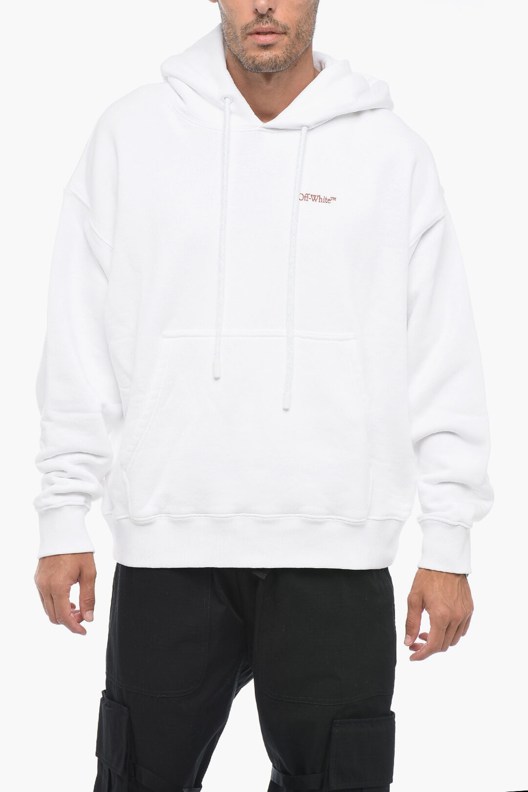 Off-White Hoodie Oversized Sweatshirt with ARROW Logo herren