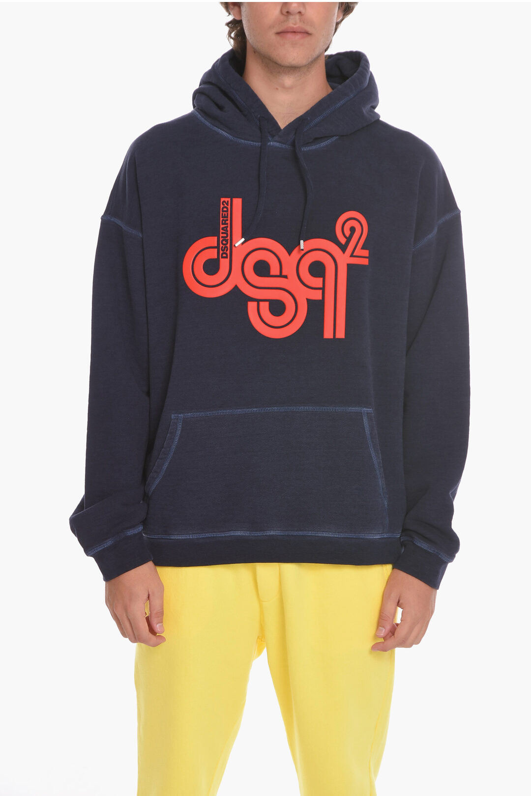 Dsquared2 Hoodie Sweatshirt with Maxi Embossed Logo men Glamood Outlet