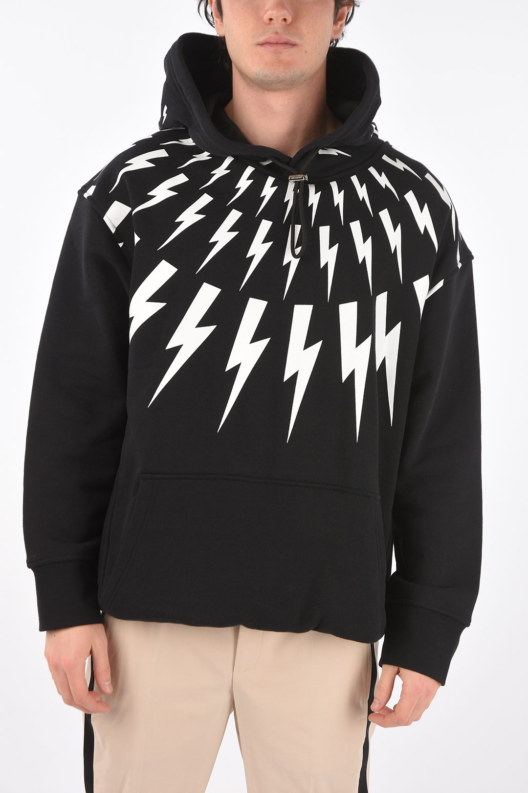 Neil Barrett hoodie sweatshirt with maxi patch pocket men - Glamood Outlet