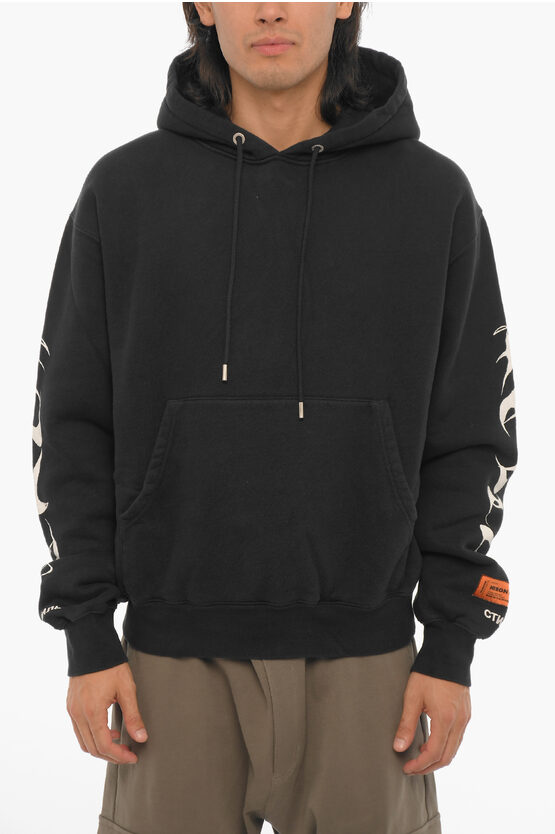 Shop Heron Preston Hoodie With Contrast Prints