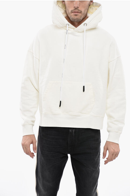 Palm Angels Hoodie With Patch Logo In White