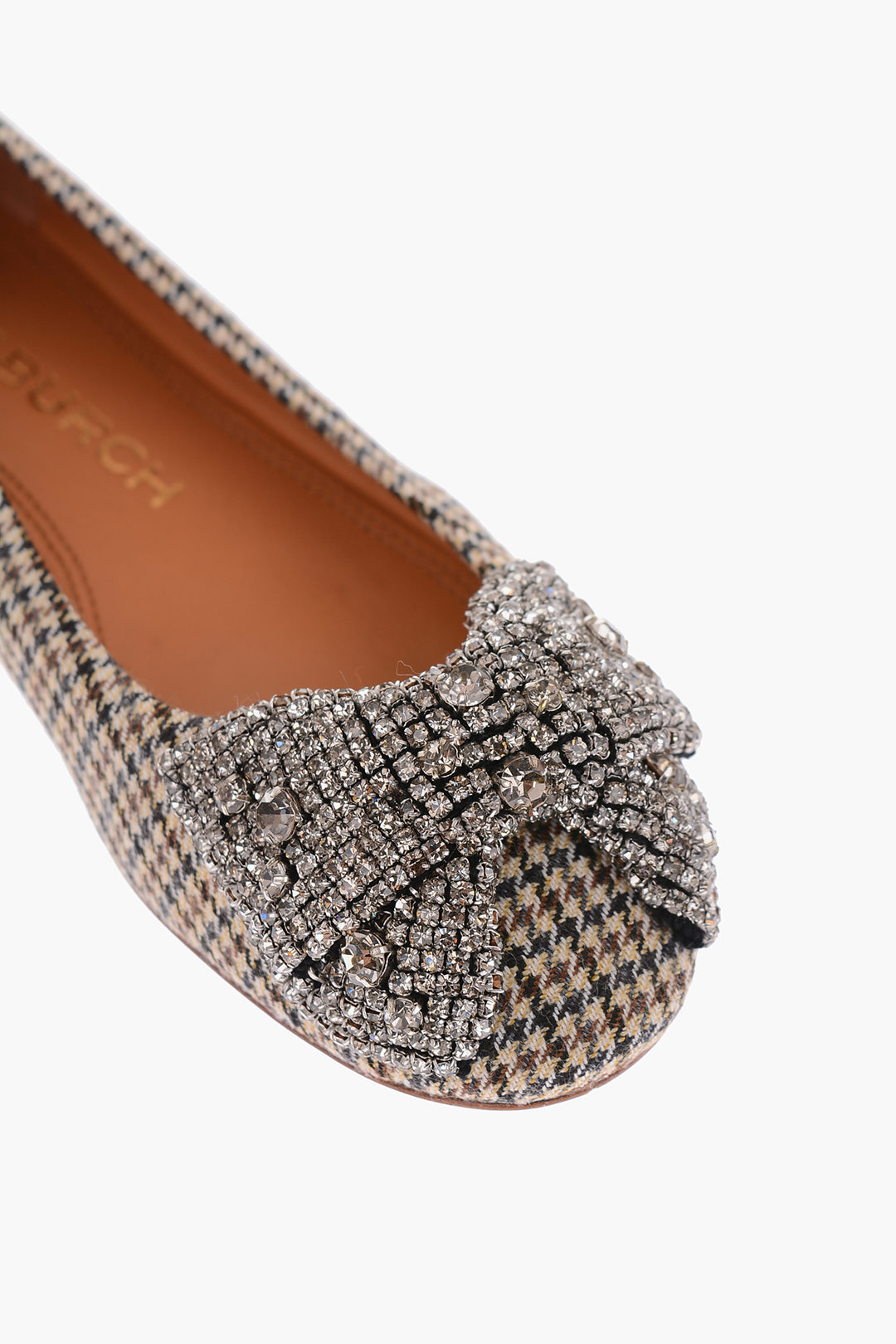 Tory Burch Houndstooth Ballet flats with rhinestone embellished women -  Glamood Outlet