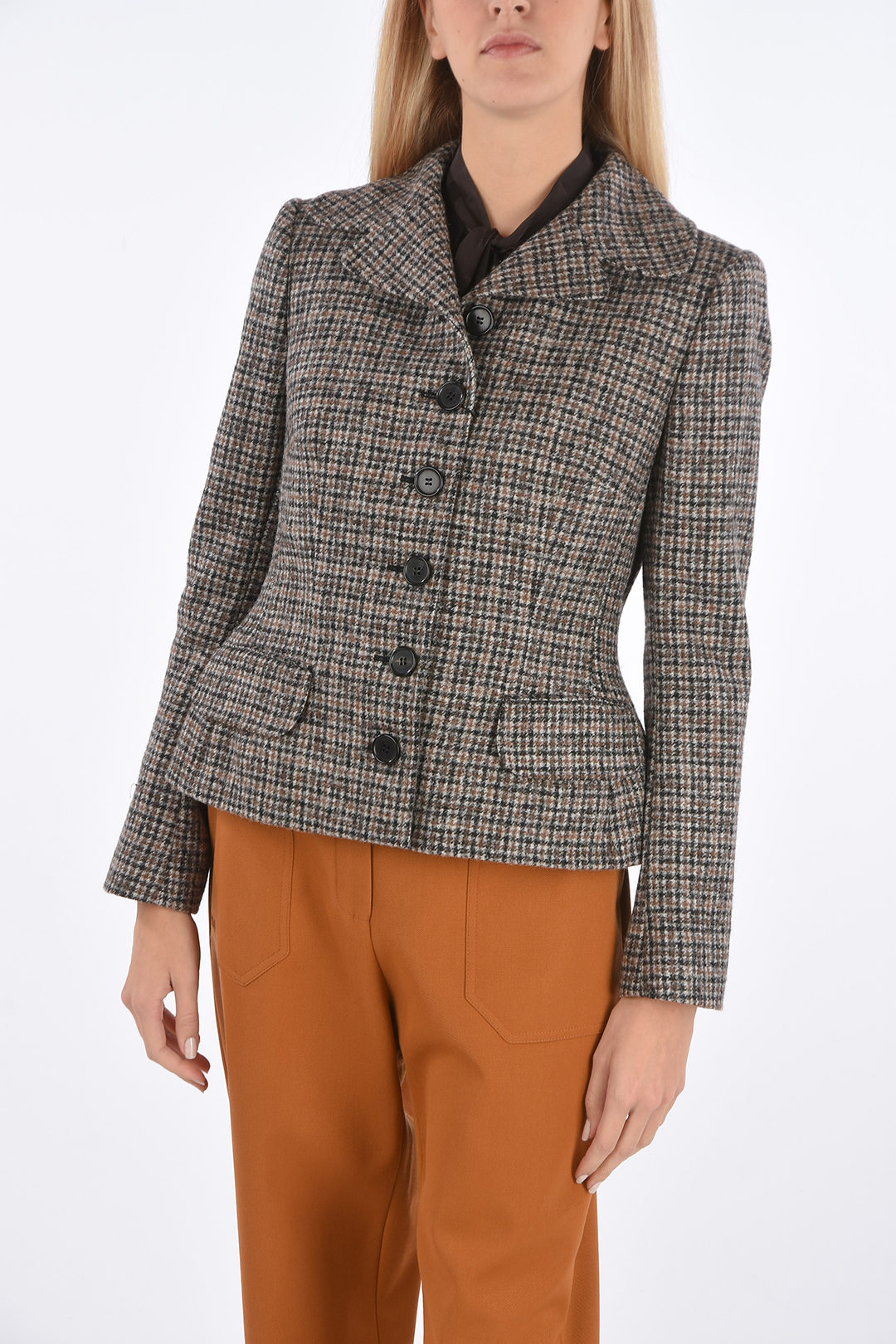 Belted Plaid Blazer & Louis Vuitton Scarf - Meagan's Moda
