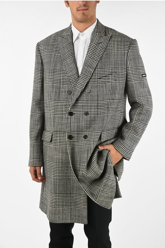 Balenciaga houndstooth double breasted Chesterfield coat men - Glamood ...