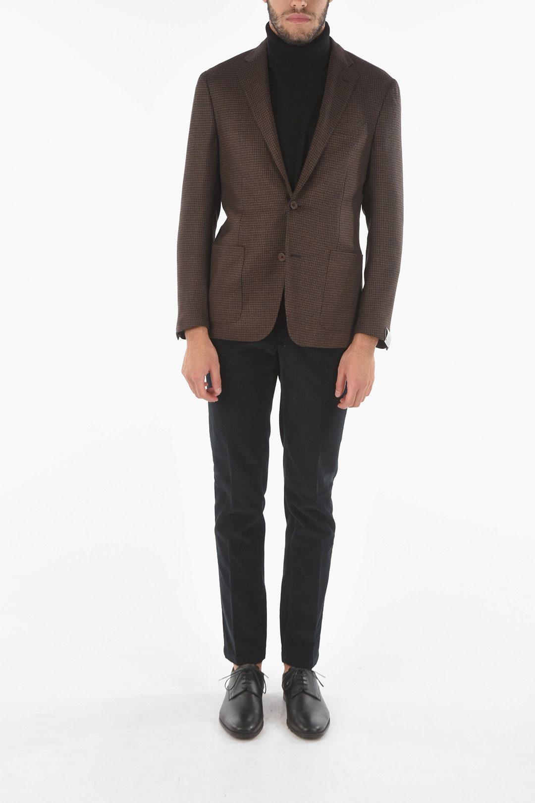 0401~Cotton and Linen Houndstooth GATE Blazer main image 1