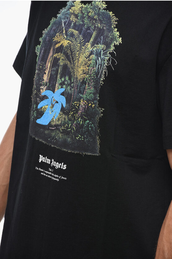 エンボスプリント【PALM ANGELS】HUNTING IN THE FOREST Tシャツ Palm Angels Hunting In The Forest T-Shirt | REVERSIBLE