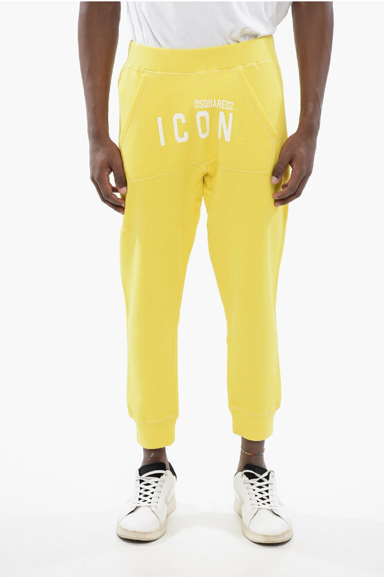 Shop Dsquared2 Icon Cotton Printed Joggers