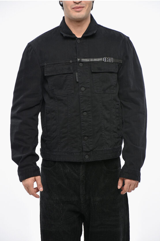 Dsquared2 Icon Denim Boxy Jean Jacket With Silver-tone Detail In Multi